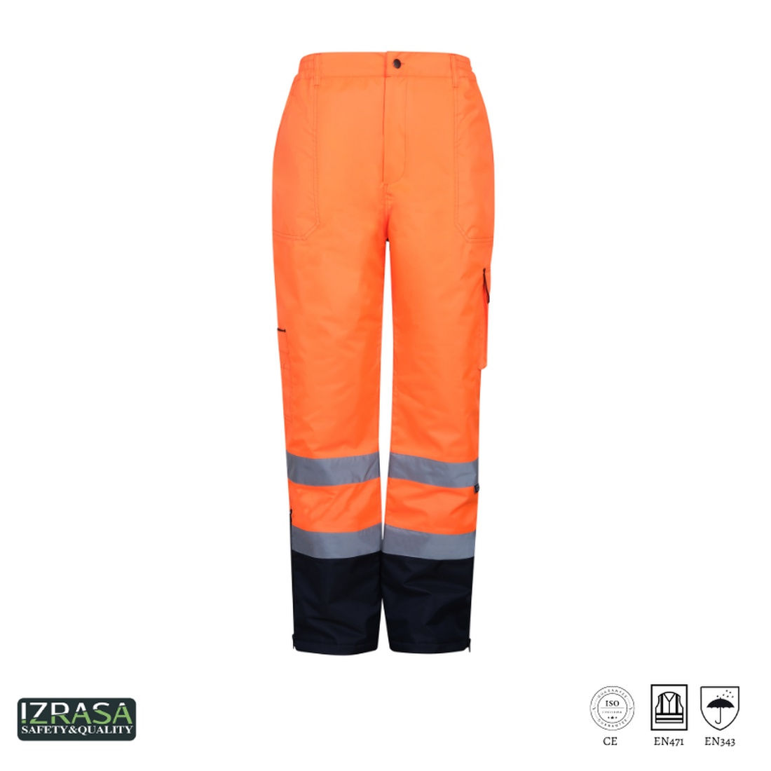 IZRASA™ NT187 – İçi Kapitoneli 300D Oxford Reflektörlü Pantolon Turuncu
